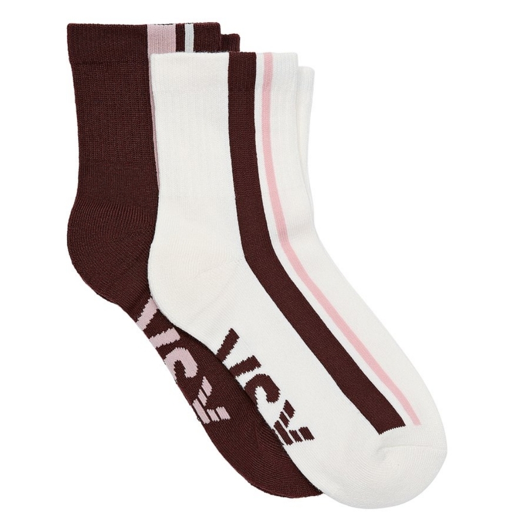 VSX PINK 2-PACK QUARTER SOCKS